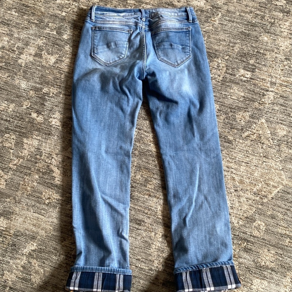 Driftwood Women's Blue Jeans - size 28- Colette style - plaid lining - Picture 6 of 7